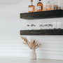 Hanah Home Raf278 Estantería de Pared de Madera Negra (2 piezas)